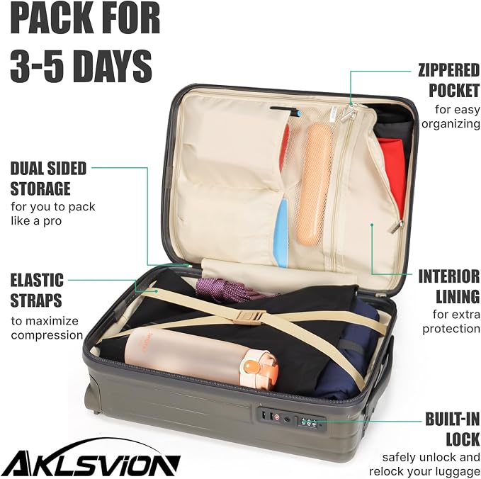 18-inch Carry-on Boarding Luggage: Equipped