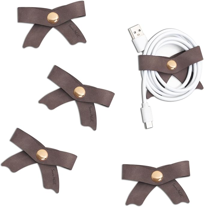 SenseAGE 5 Pack Cord Organizer, Bow Cord Keeper, Cable Organizer USB Holder