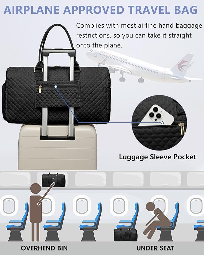 Women Weekender Travel Duffle Bag: Travel Duffel Overnight Bags
