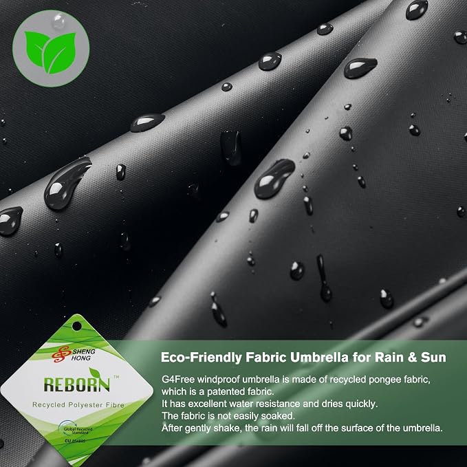 G4Free 42 Inch Eco Windproof Folding Umbrella