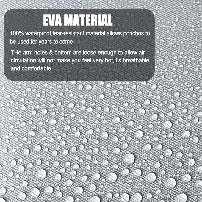 Rain Coats - Reusable EVA Rain Ponchos