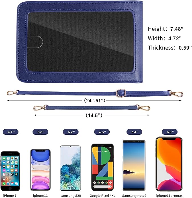 Crossbody Cellphone Purse Women Touch Screen Bag RFID Blocking Wallet Handbag