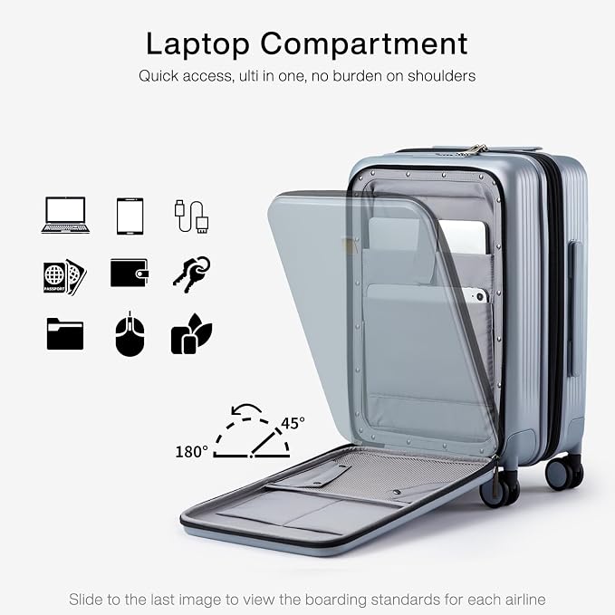 Hanke Grace Expandable Carry On Luggage