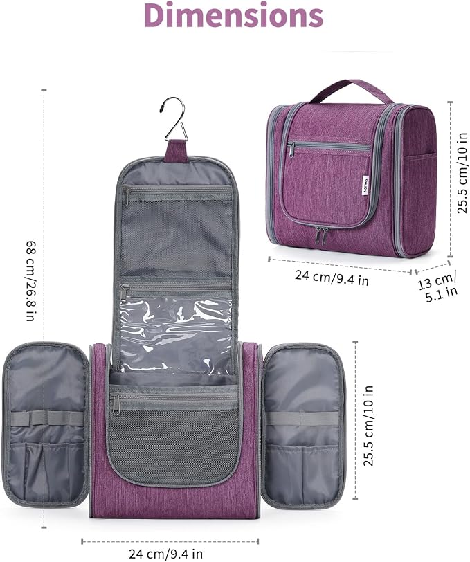 Hanging Toiletry Bag for Women Travel Makeup Bag Organizer Toiletries Bag for
