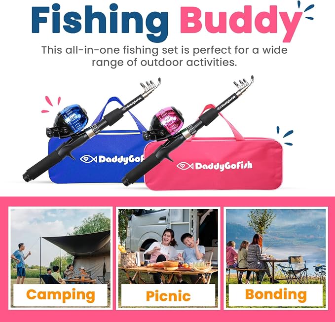 DaddyGoFish Kids Fishing Pole