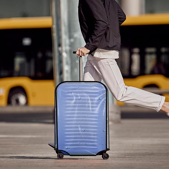 30-inch Luggage Cover Protector Clear PVC Waterproof Suitcase Covers, Travel