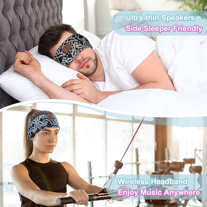 2-Pack Sleeping Headphones, Wireless Bluetooth Headband