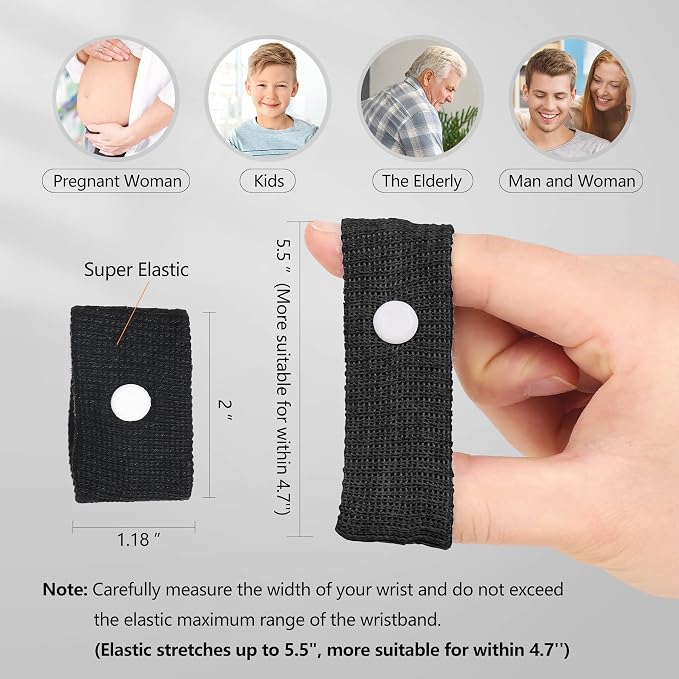 Cozyhealth Motion Sickness Wristband, Anti-Nausea Acupressure Wrist Band