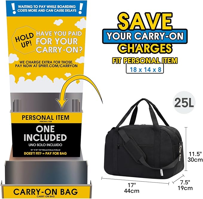 Narwey 18" Carry on Bag Underseat