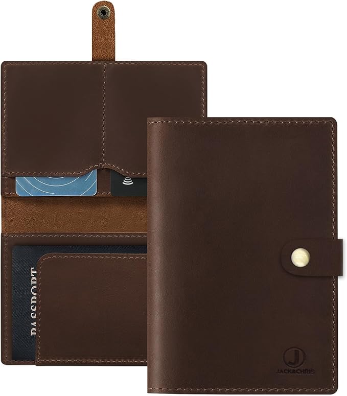 Jack&Chris Genuine Leather Passport Holder