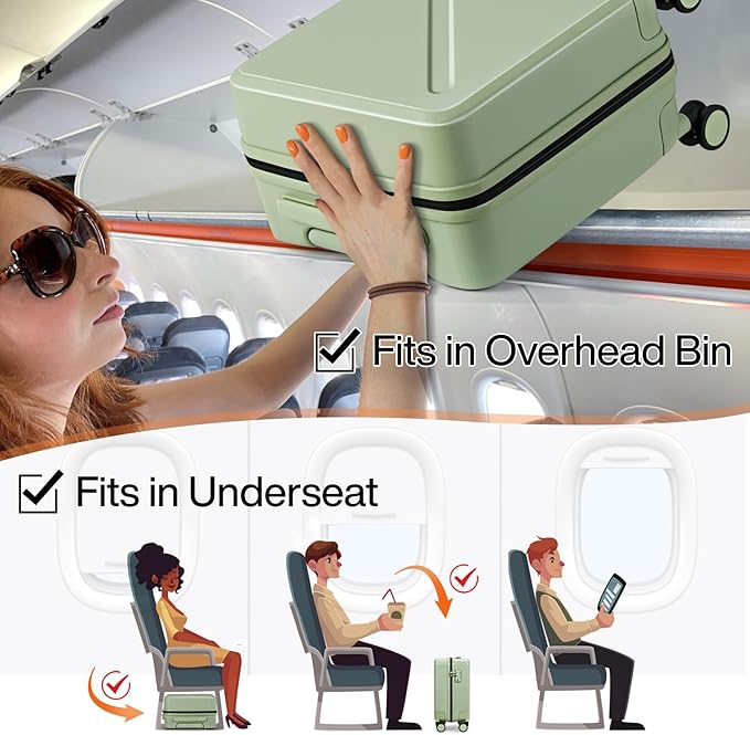 MILADA Underseat Carry On Luggage