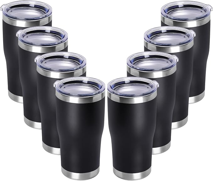 DOMICARE 20oz Tumbler with Lid Stainless Steel Tumblers Bulk, Double Wall
