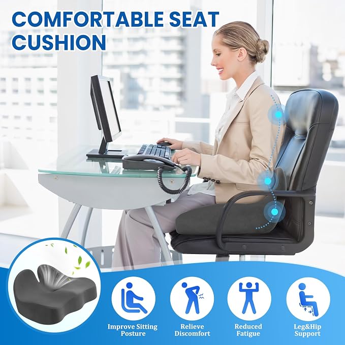 Seat Cushion, Memory Foam Office Chair Seat Cushion