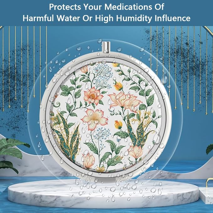 Pill Box 3 Compartment Medicine Pill Case, Portable