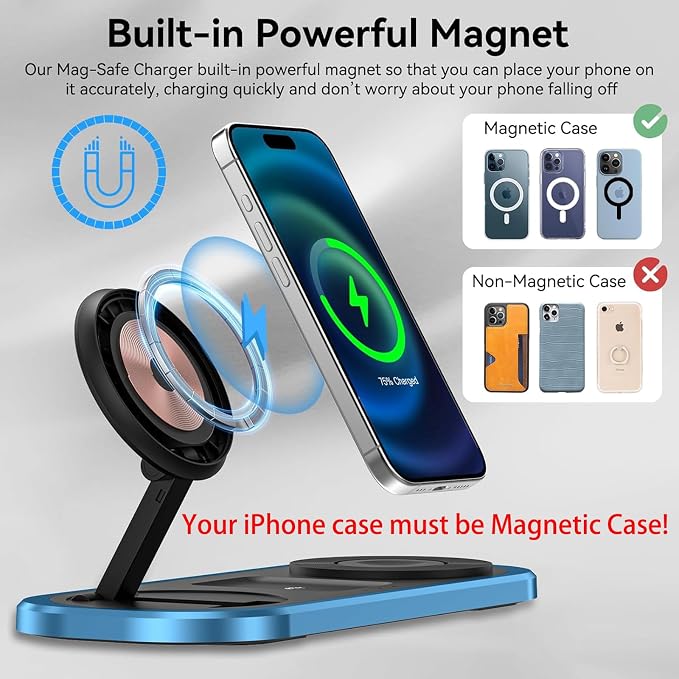 3 in 1 Fast Wireless Charger Stand