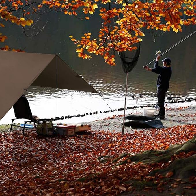 KALINCO Waterproof Camping Tarp Tent Hammock Rain Fly, 10X10FT/10X15FT