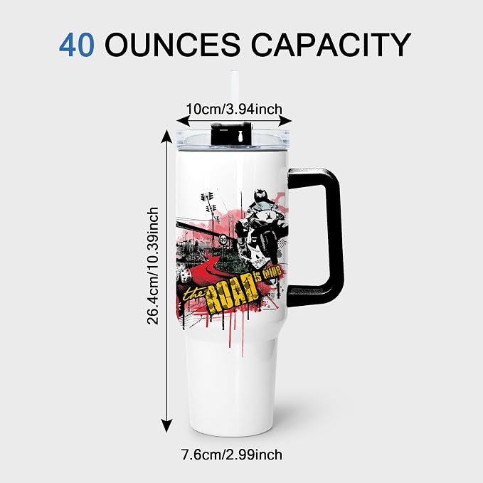 sweet grain 40 oz Sublimation Tumbler with Handle and Straw(12 Pack) Stainless Steel Double Wall Vacuum Insulated Travel Mug Cup Tumblers Bulk Sublimation Blank - Black Handle