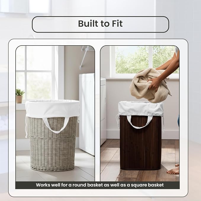 LFH Home Cotton Canvas Large Laundry Bag