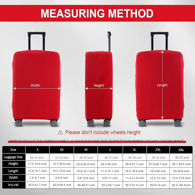Travel Luggage Cover Suitcase Protector Scratch-Resistant Fit 19-31 Inch
