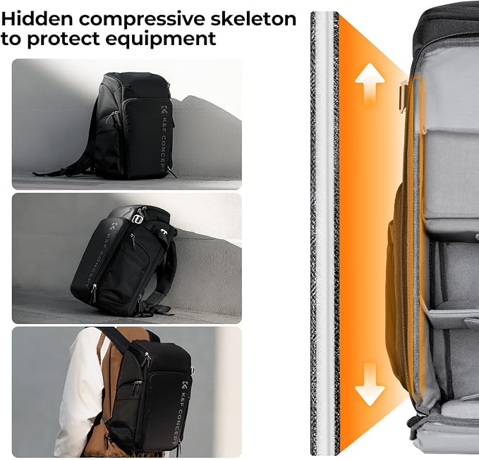 K&F CONCEPT Camera bags Waterproof 25L Large Capacity Camera Case