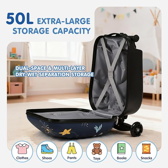 4-in-1 Detachable Scooter Luggage