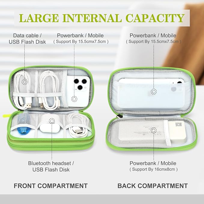 FYY Travel Cable Organizer Pouch Electronic Accessories Carry Case Portable