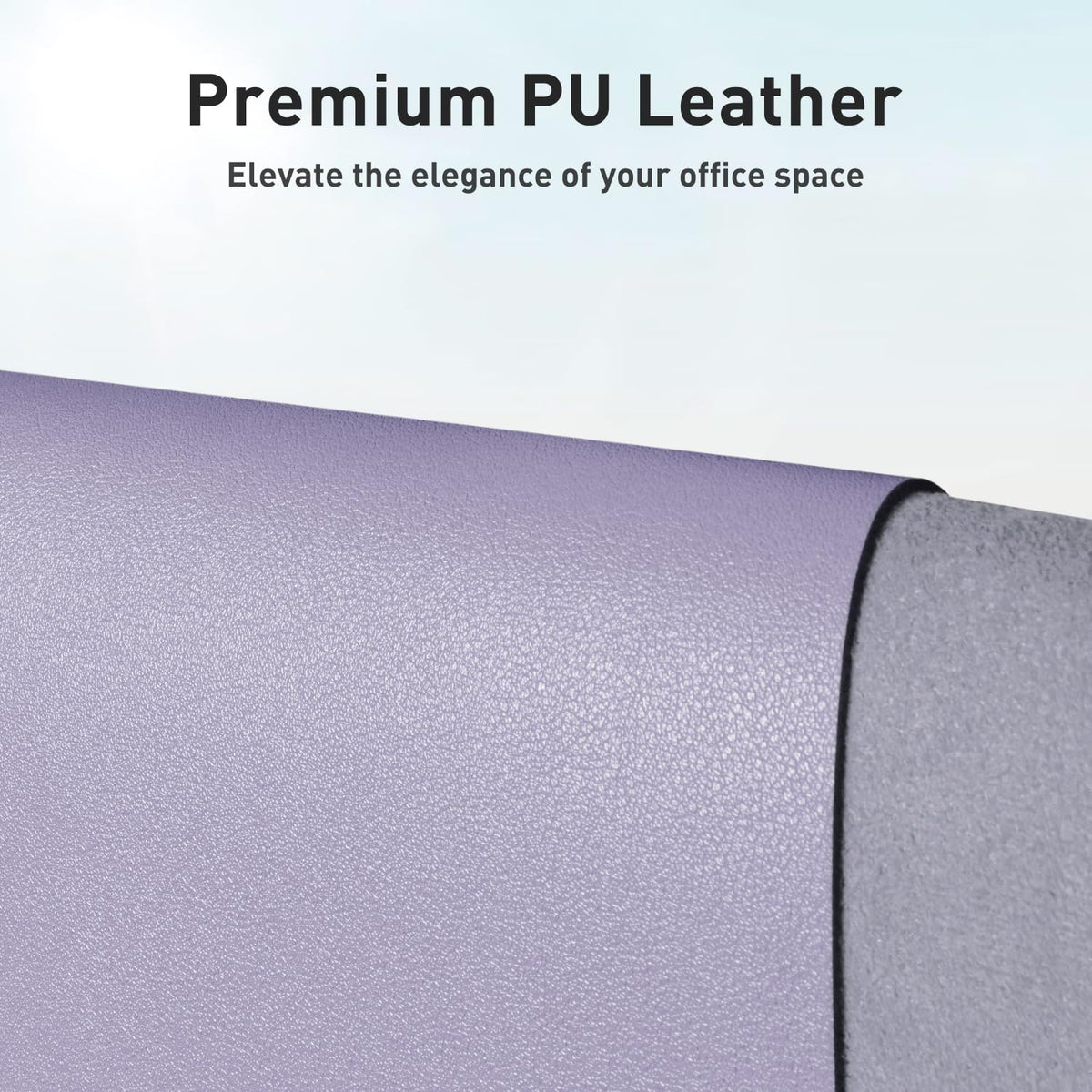 Aothia Leather Desk Pad Protector, Mouse Pad, Office Desk Mat, Non-Slip PU Leather Desk Blotter, Laptop Desk Pad, Waterproof Desk Writing Pad for Office and Home (31.5" x 15.7", Lavender)