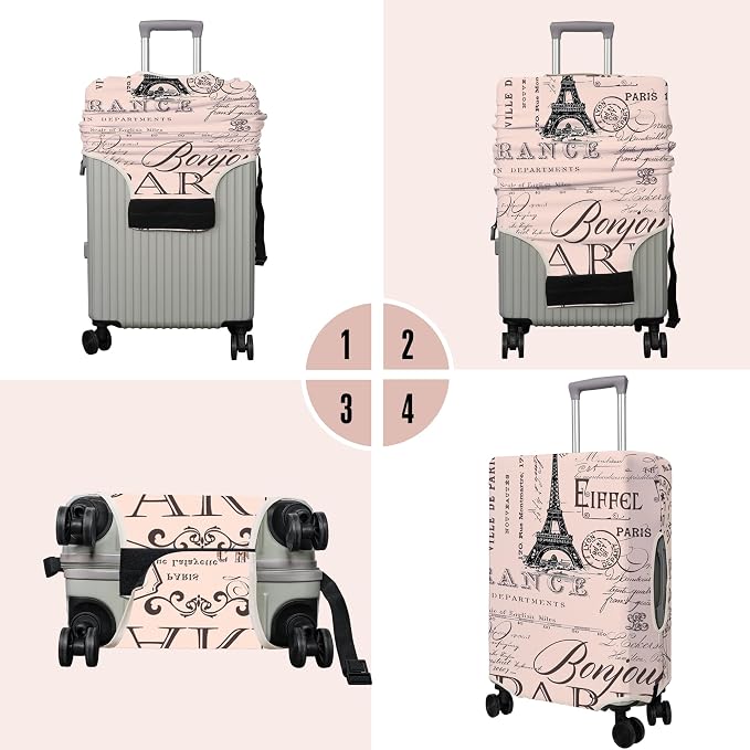 Travel Luggage Cover Suitcase Protector Fits 18-32 Inch Wheel Covers