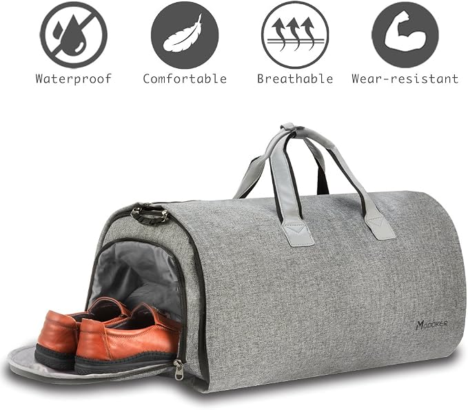 Modoker Convertible Garment Bag - 2 in 1 Hanging Suitcase Suit Travel Bags