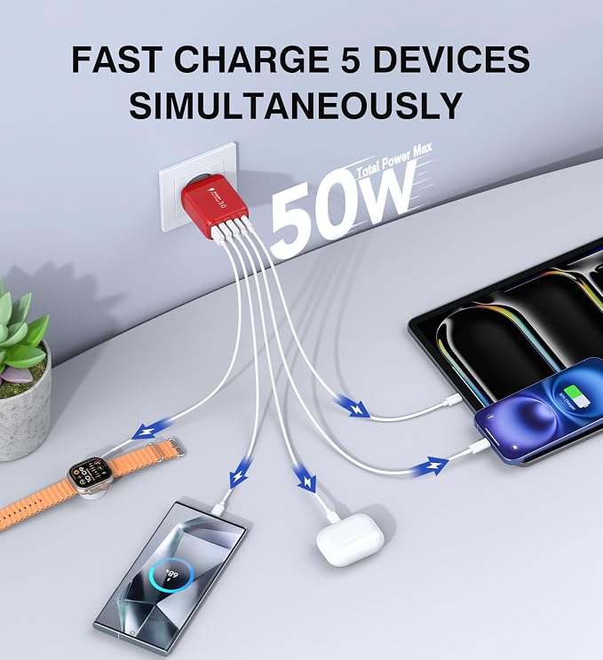 50W USB C Wall Charger, Samsung Galaxy