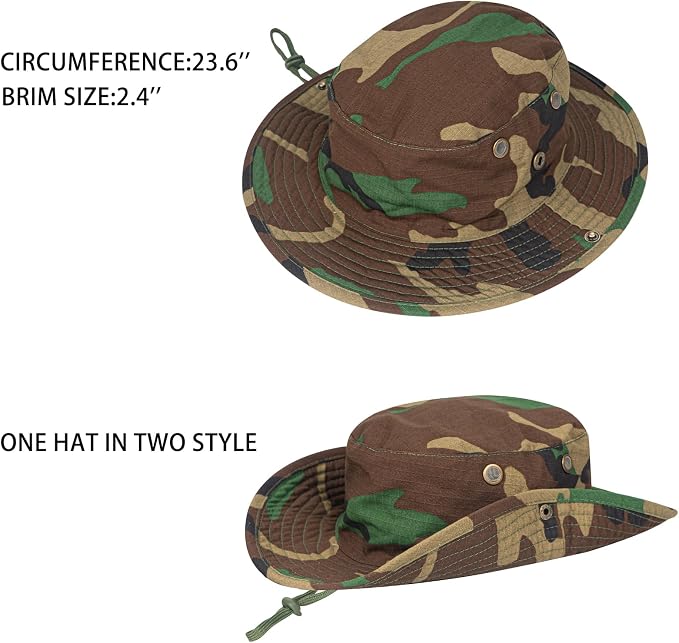 Sun Hats for Men Women Boonie Hat Foldable Fishing Hat UPF 50+ Bucket Hat for