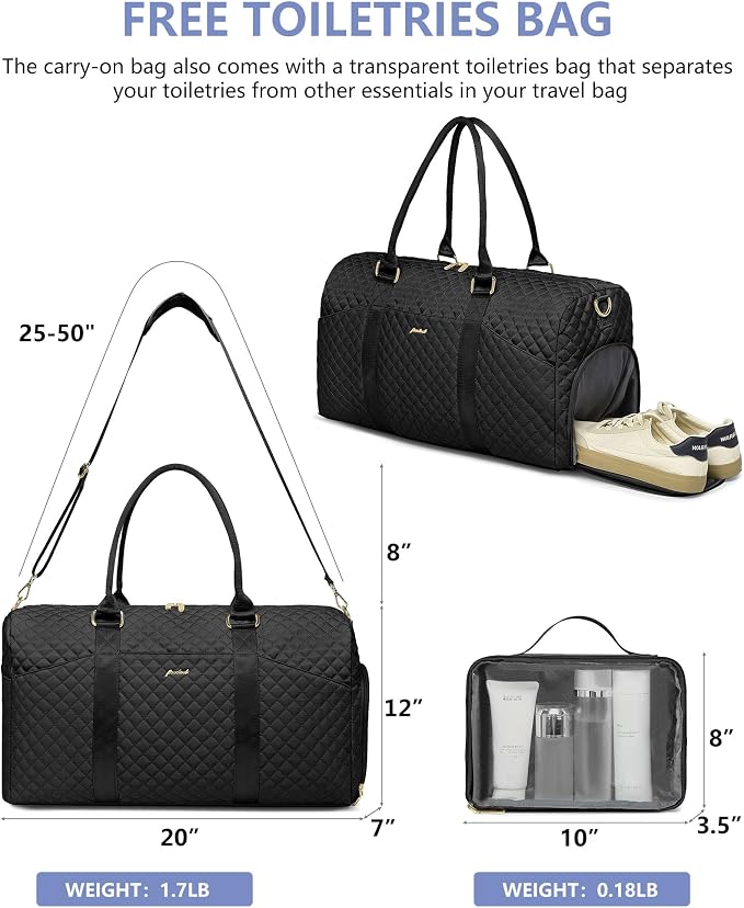 Women Weekender Travel Duffle Bag: Travel Duffel Overnight Bags