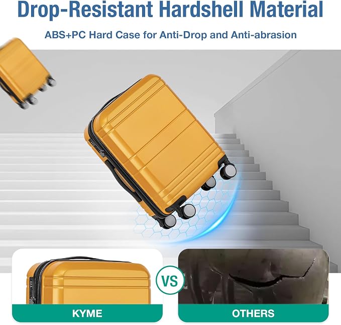 KYME Carry On Luggage 22x14x9 Airline Approved