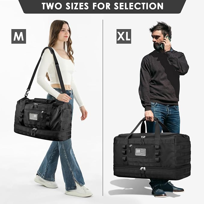 ETRONIK Travel Bag for Men Women, Gym Bag & Tactical Duffle Bags for Travel