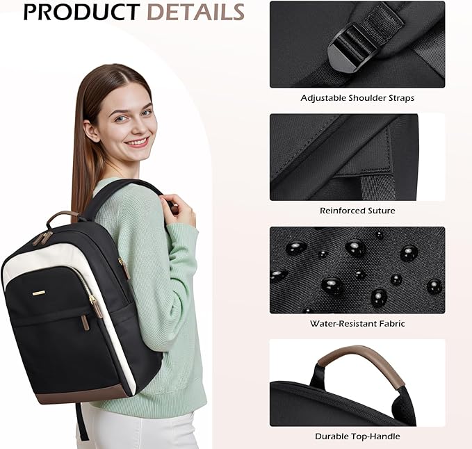 Laptop Backpack for Women Travel Carry On Bag Weekender Business Multilayer