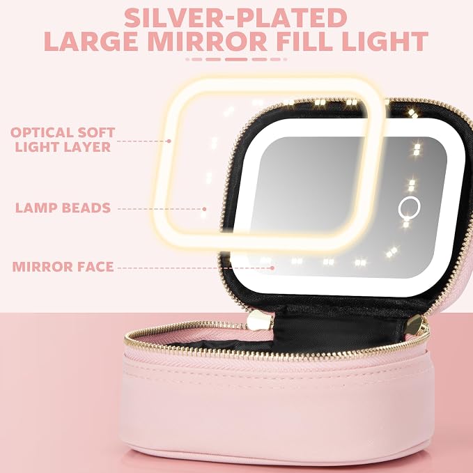Small Makeup Bag Travel Train Case