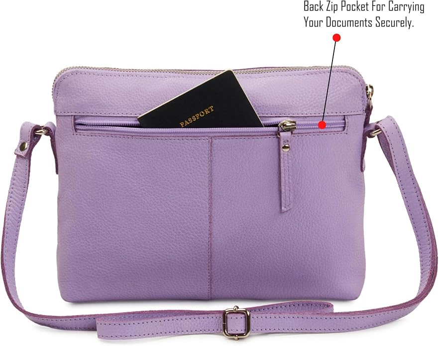 Wise Owl Accessories Small Soft Pebbled Real Leather Crossbody Handbags Purses