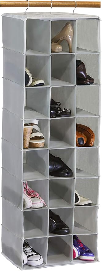 Simple Houseware Hanging Closet Organizers 24 Section Shoe Shelves
