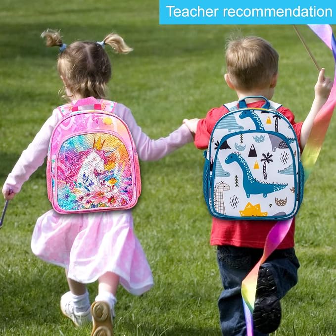 CCJPX Toddler Backpack for Boys Girls, Dinosaur Unicorn Cat Preschool Bookbag