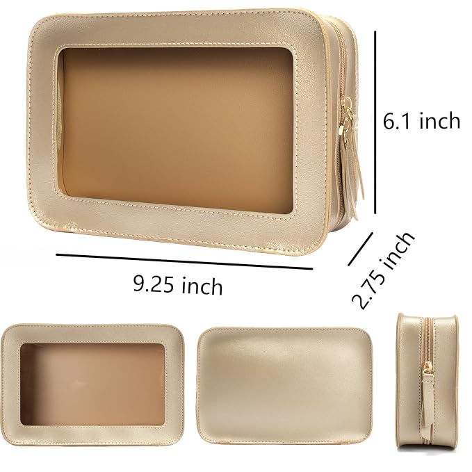 LETGO Clear Makeup Bags, TSA Approved Toiletry Bag