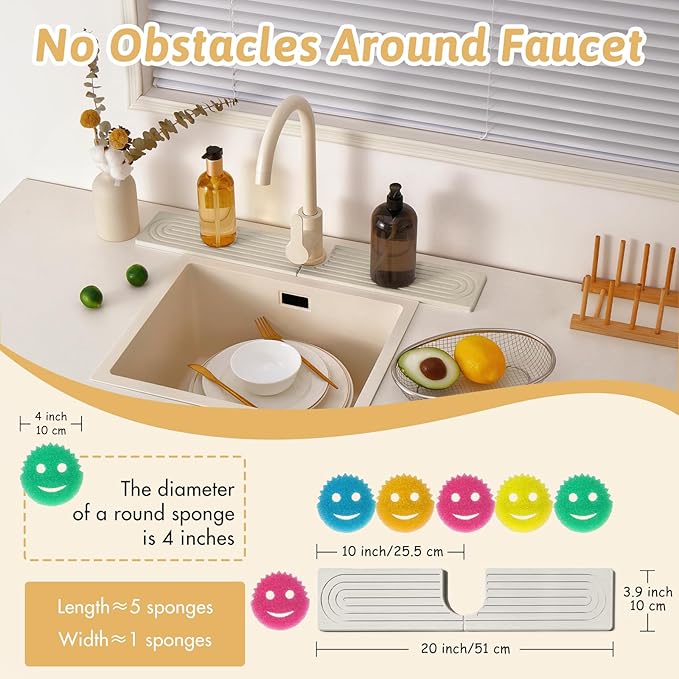 20'' Wider New Upgrade Faucet Mat
