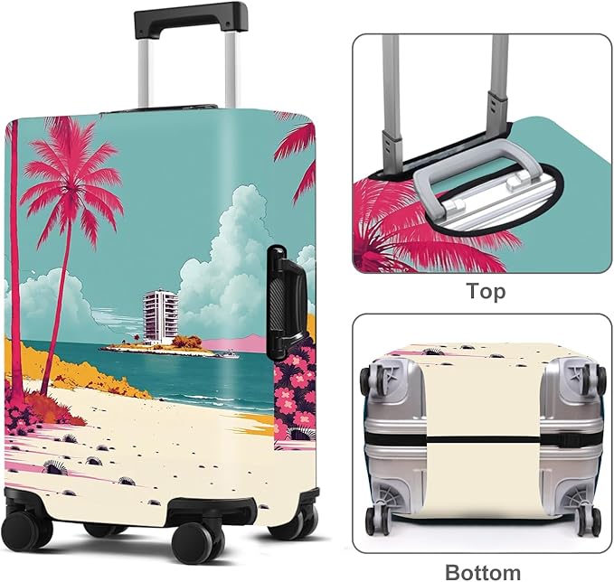 Luggage Cover Washable Suitcase Protector Anti-Scratch, Stretchable Fit