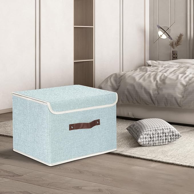 TYEERS Collapsible Storage Boxes, Washable Fabric Storage Bins