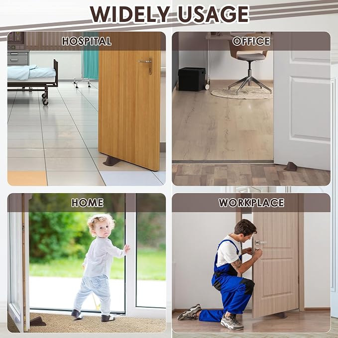 Frienda 8 Pcs Jumbo Door Stoppers Heavy Duty Door Stopper Tall up to 2inch Tall