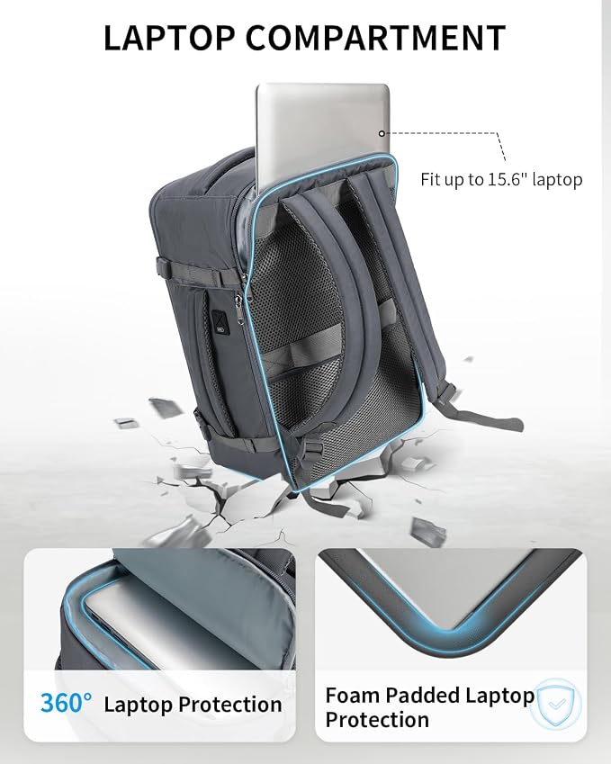 ECOHUB Travel Backpack for Men Women, Carry on Backpack