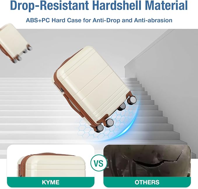 KYME Carry On Luggage 22x14x9 Airline Approved