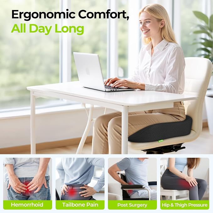 AUVON Ergonomic Donut Pillow Seat Cushion