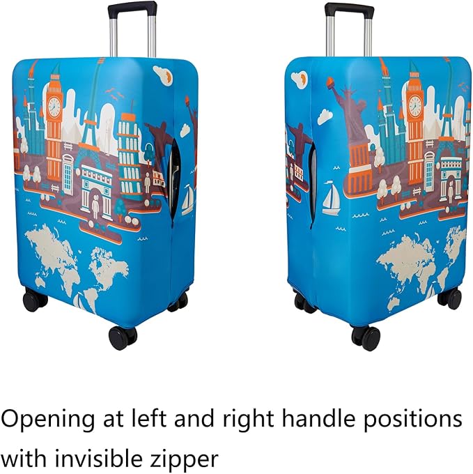 WUJIAONIAO Travel Luggage Cover Baggage Suitcase Cover Protector Skins 18-32