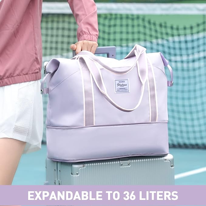 Travel Duffel Bag, Sports Tote Gym Bag, Shoulder Weekender Overnight Bag