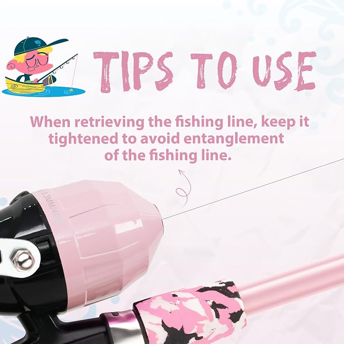 Kids Fishing Pole, Portable Telescopic Kids Fishing Poles